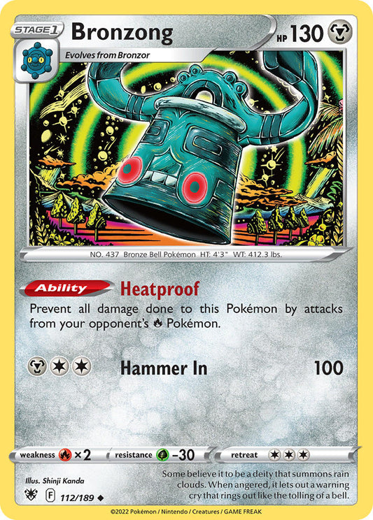 (112/189) Pokemon TCG Astral Radiance Single: Bronzong Reverse Holo Uncommon