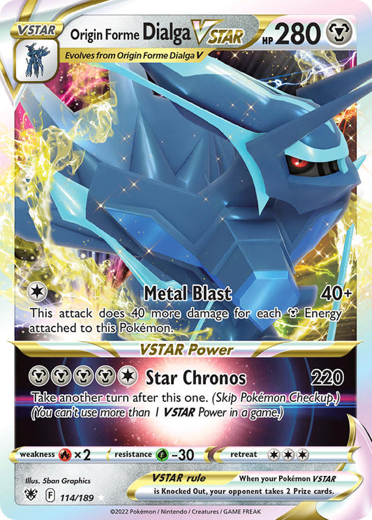 (114/189) Pokemon TCG Astral Radiance Single: Origin Forme Dialga VSTAR  Ultra Rare