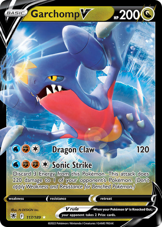 (117/189) Pokemon TCG Astral Radiance Single: Garchomp V  Ultra Rare