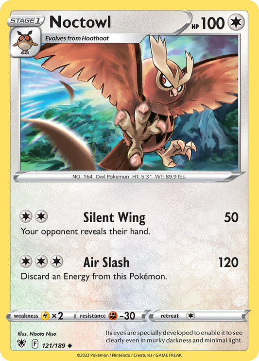(121/189) Pokemon TCG Astral Radiance Single: Noctowl Reverse Holo Uncommon
