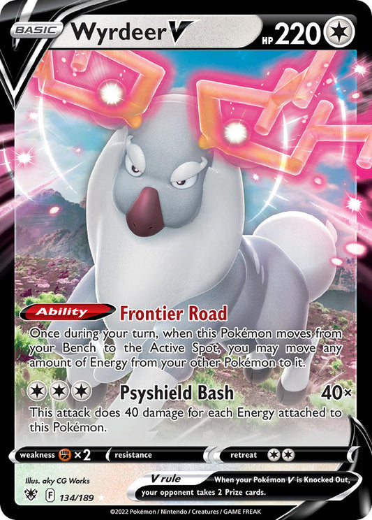 (134/189) Pokemon TCG Astral Radiance Single: Wyrdeer V  Ultra Rare