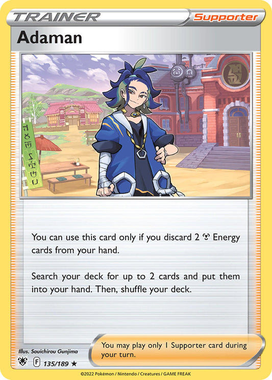(135/189) Pokemon TCG Astral Radiance Single: Adaman  Holo Rare