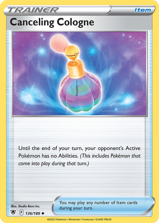 (136/189) Pokemon TCG Astral Radiance Single: Canceling Cologne Reverse Holo Uncommon