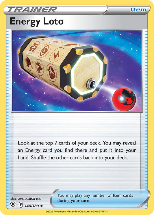 (140/189) Pokemon TCG Astral Radiance Single: Energy Loto Reverse Holo Uncommon