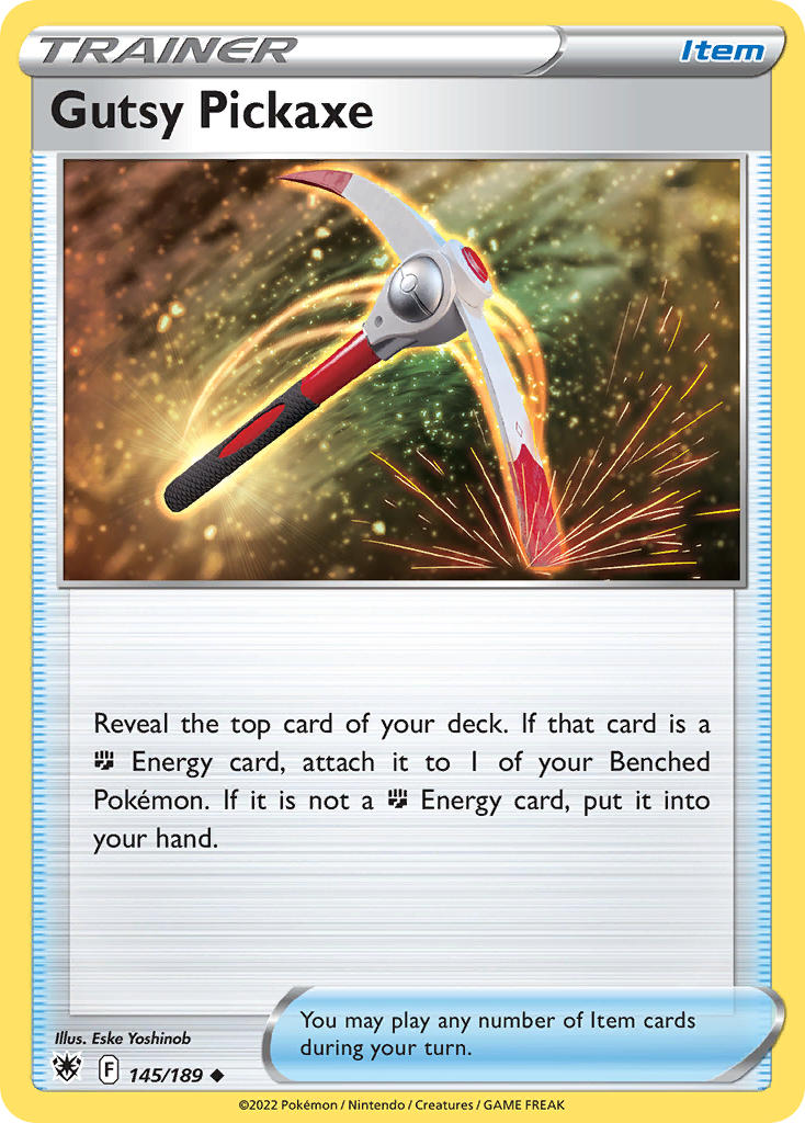 (145/189) Pokemon TCG Astral Radiance Single: Gutsy Pickaxe Reverse Holo Uncommon