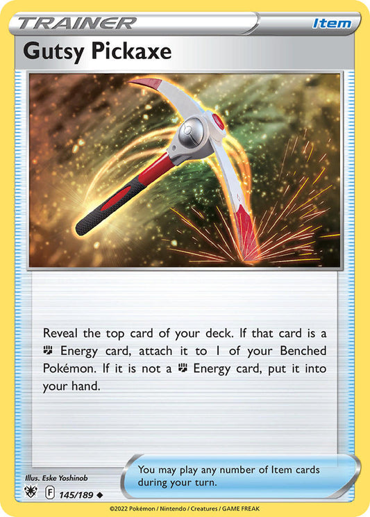 (145/189) Pokemon TCG Astral Radiance Single: Gutsy Pickaxe Reverse Holo Uncommon