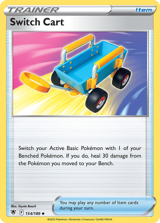 (154/189) Pokemon TCG Astral Radiance Single: Switch Cart Reverse Holo Uncommon