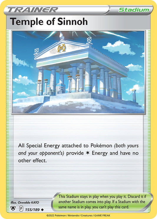 (155/189) Pokemon TCG Astral Radiance Single: Temple of Sinnoh Reverse Holo Uncommon