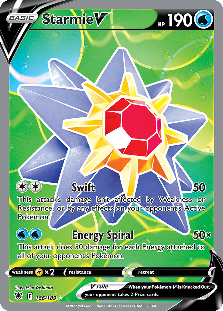 (166/189) Pokemon TCG Astral Radiance Single: Starmie V  Ultra Rare
