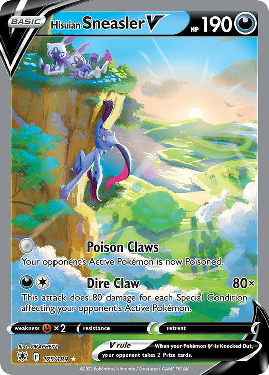 (175/189) Pokemon TCG Astral Radiance Single: Hisuian Sneasler V  Ultra Rare