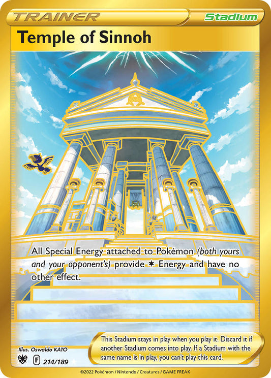 (214/189) Pokemon TCG Astral Radiance Single: Temple of Sinnoh  Secret Rare