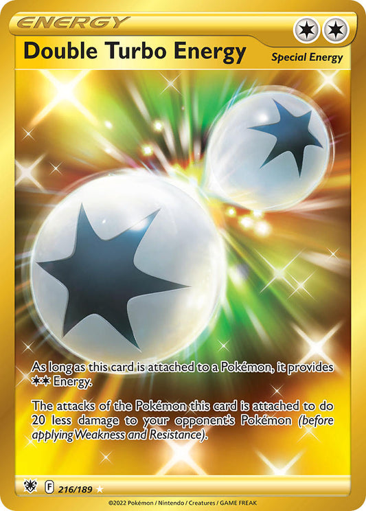 (216/189) Pokemon TCG Astral Radiance Single: Double Turbo Energy  Secret Rare