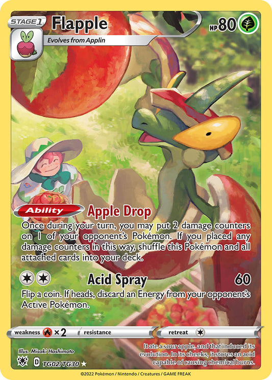 (TG02/TG30) Pokemon TCG Astral Radiance Single: Flapple  Holo Rare