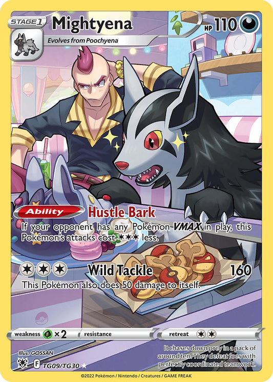 (TG09/TG30) Pokemon TCG Astral Radiance Single: Mightyena  Holo Rare
