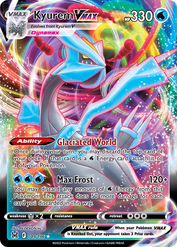 (049/196) Pokemon TCG Lost Origin Single: Kyurem VMAX  Ultra Rare