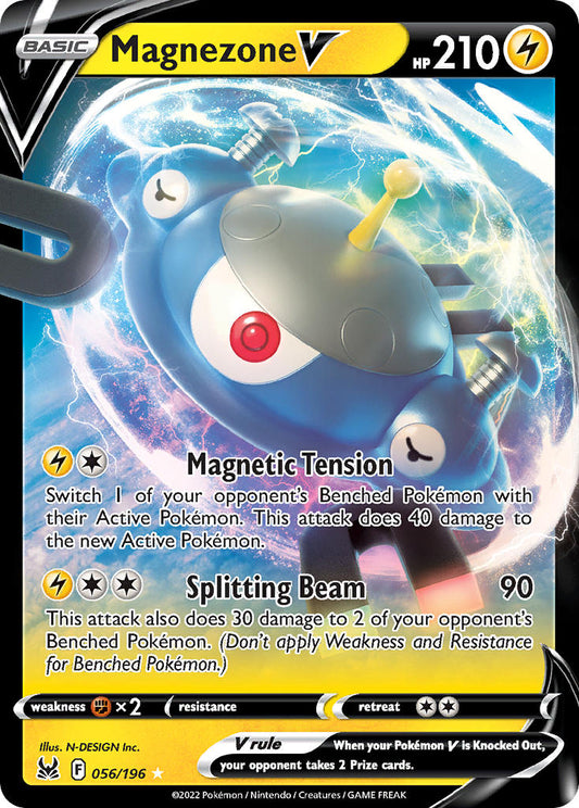 (056/196) Pokemon TCG Lost Origin Single: Magnezone V  Ultra Rare