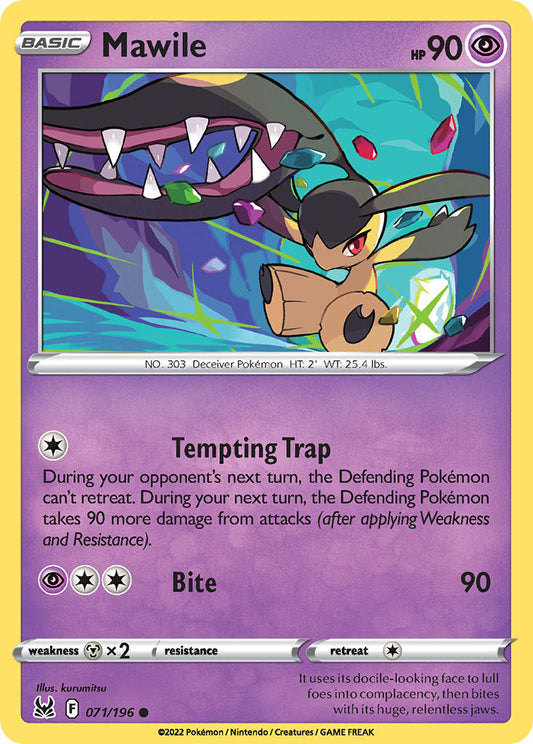 (071/196) Pokemon TCG Lost Origin Single: Mawile  Common