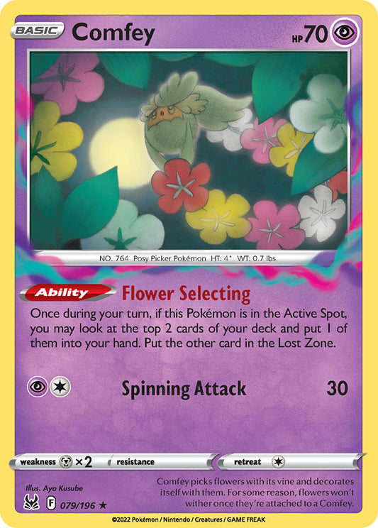 (079/196) Pokemon TCG Lost Origin Single: Comfey  Rare