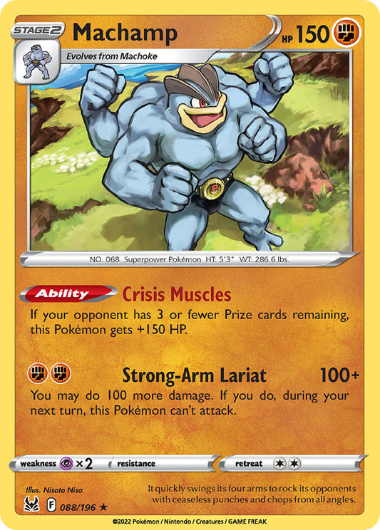 (088/196) Pokemon TCG Lost Origin Single: Machamp  Holo Rare