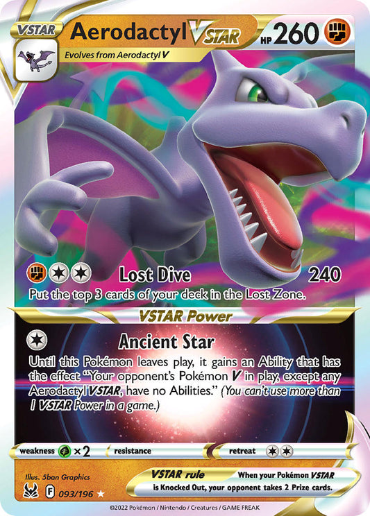 (093/196) Pokemon TCG Lost Origin Single: Aerodactyl VSTAR  Ultra Rare