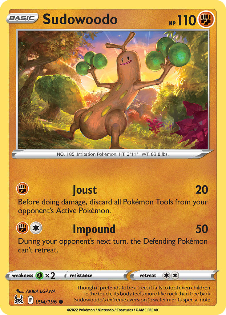 (094/196) Pokemon TCG Lost Origin Single: Sudowoodo  Common