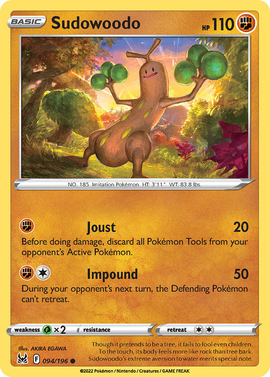 (094/196) Pokemon TCG Lost Origin Single: Sudowoodo  Common