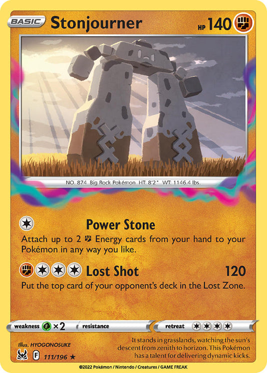 (111/196) Pokemon TCG Lost Origin Single: Stonjourner  Rare