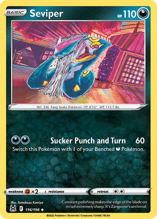 (116/196) Pokemon TCG Lost Origin Single: Seviper  Uncommon