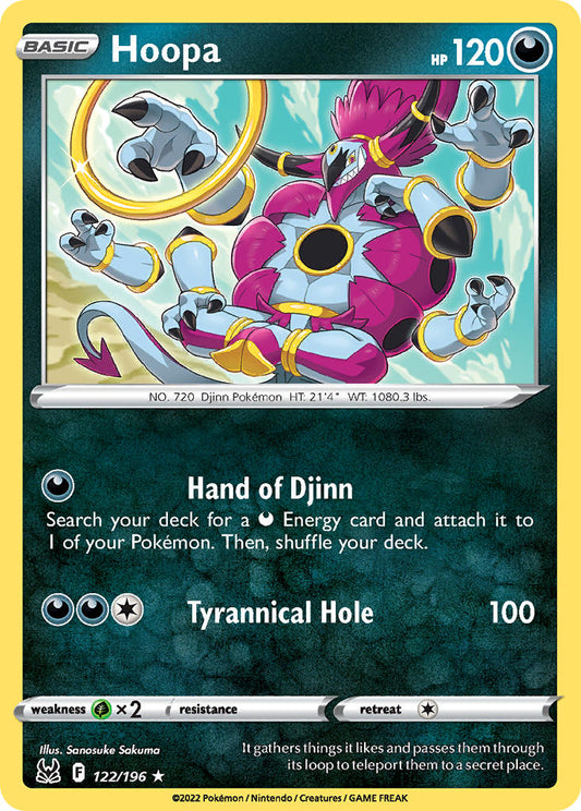 (122/196) Pokemon TCG Lost Origin Single: Hoopa  Rare
