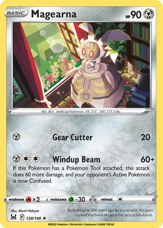 (128/196) Pokemon TCG Lost Origin Single: Magearna Reverse Holo Rare