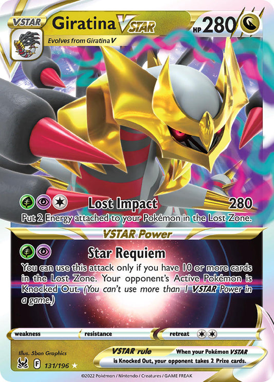 (131/196) Pokemon TCG Lost Origin Single: Giratina VSTAR  Ultra Rare