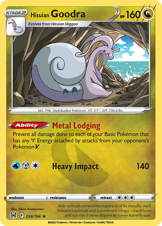 (134/196) Pokemon TCG Lost Origin Single: Hisuian Goodra  Holo Rare