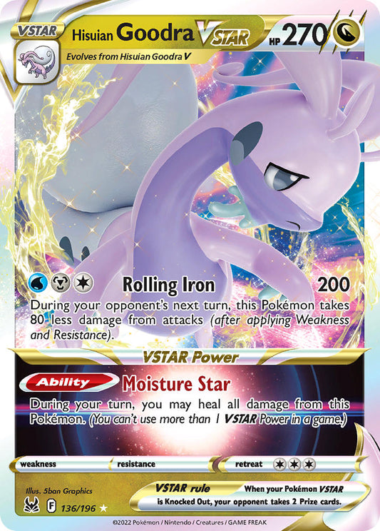 (136/196) Pokemon TCG Lost Origin Single: Hisuian Goodra VSTAR  Ultra Rare