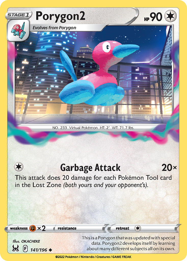 (141/196) Pokemon TCG Lost Origin Single: Porygon2  Uncommon