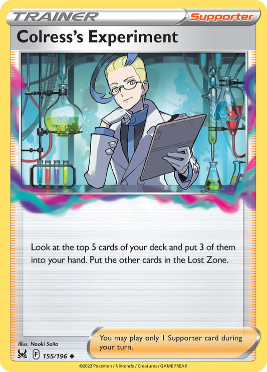 (155/196) Pokemon TCG Lost Origin Single: Colress's Experiment  Uncommon