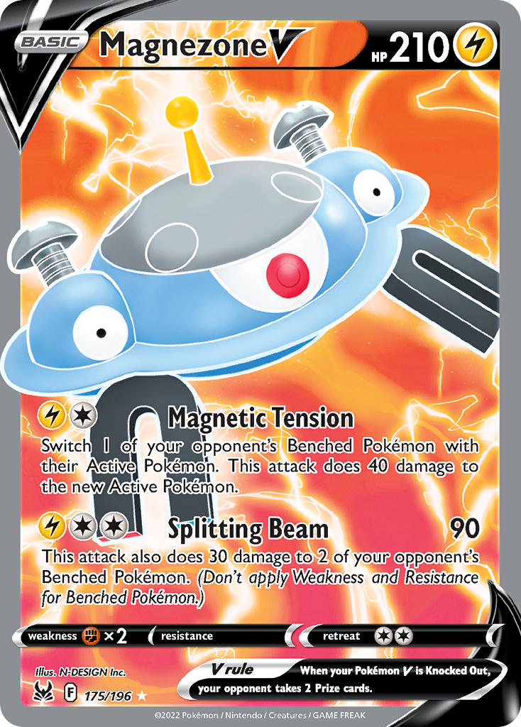(175/196) Pokemon TCG Lost Origin Single: Magnezone V  Ultra Rare
