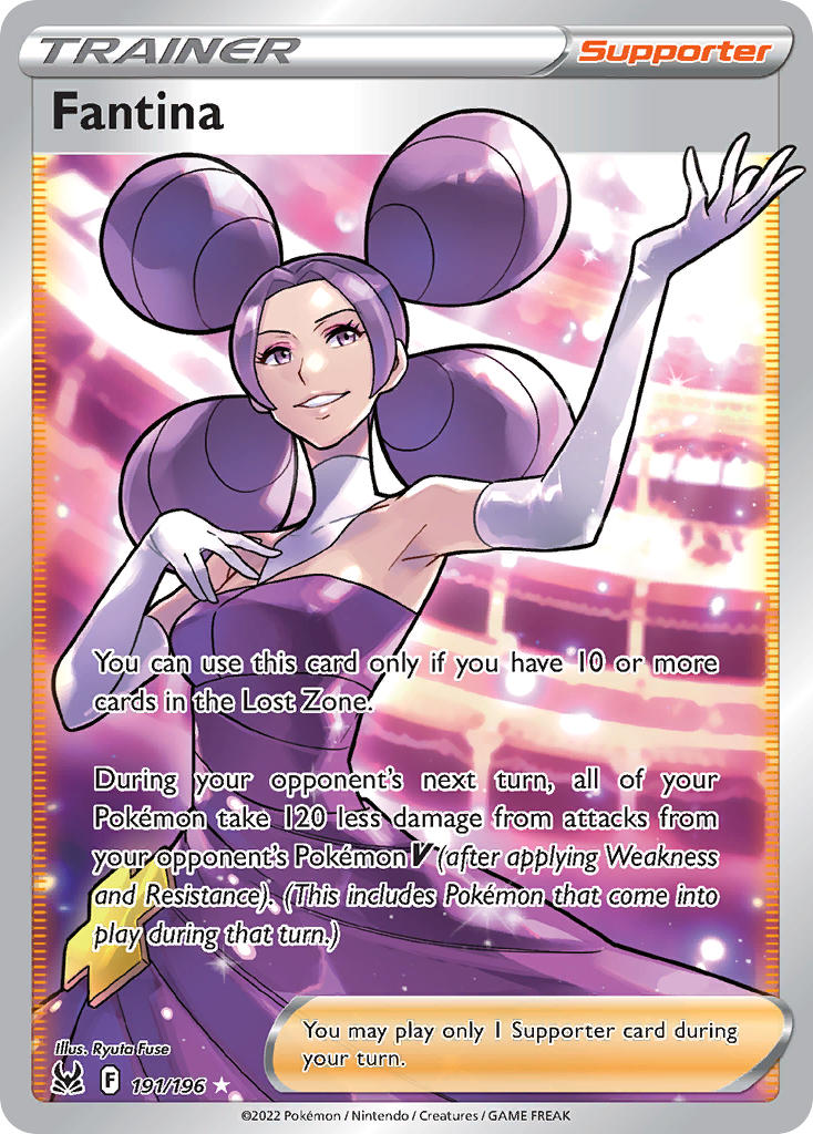(191/196) Pokemon TCG Lost Origin Single: Fantina  Ultra Rare