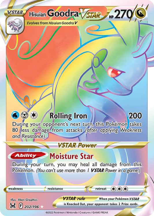 (202/196) Pokemon TCG Lost Origin Single: Hisuian Goodra VSTAR  Secret Rare