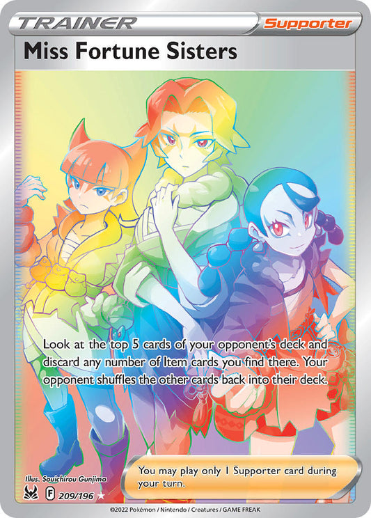 (209/196) Pokemon TCG Lost Origin Single: Miss Fortune Sisters  Secret Rare