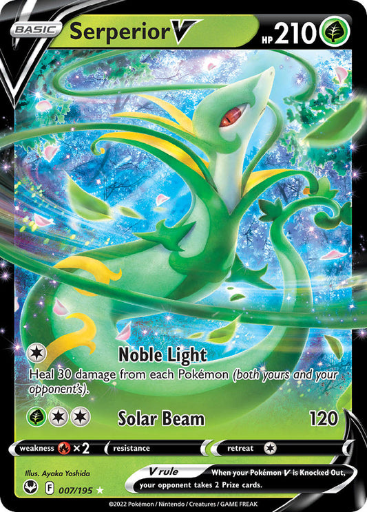 (007/195) Pokemon TCG Silver Tempest Single: Serperior V  Ultra Rare