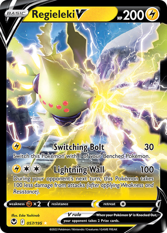 (057/195) Pokemon TCG Silver Tempest Single: Regieleki V  Ultra Rare