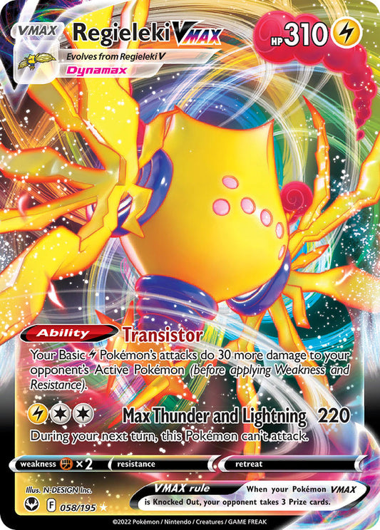 (058/195) Pokemon TCG Silver Tempest Single: Regieleki VMAX  Ultra Rare