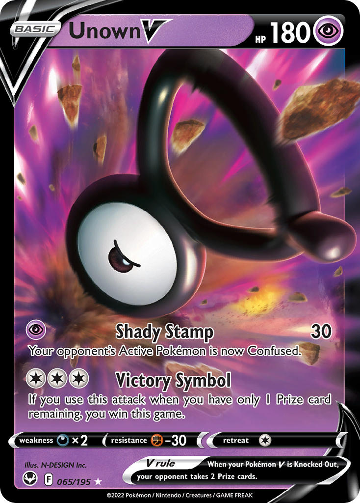 (065/195) Pokemon TCG Silver Tempest Single: Unown V  Ultra Rare