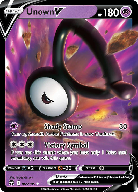 (065/195) Pokemon TCG Silver Tempest Single: Unown V  Ultra Rare