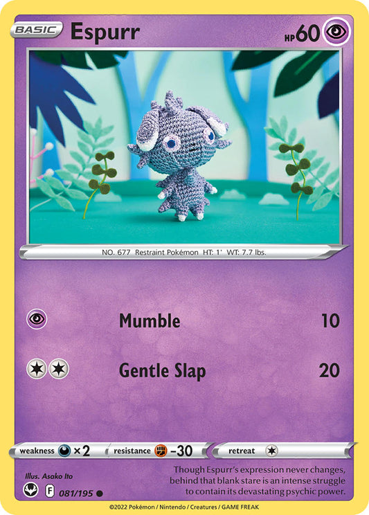 (081/195) Pokemon TCG Silver Tempest Single: Espurr  Common