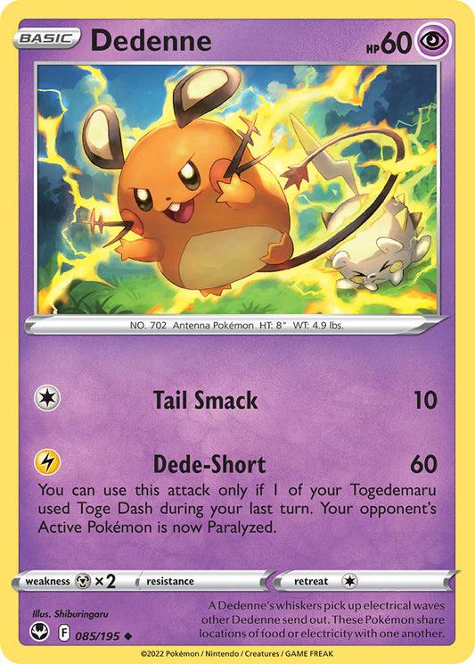 (085/195) Pokemon TCG Silver Tempest Single: Dedenne  Uncommon