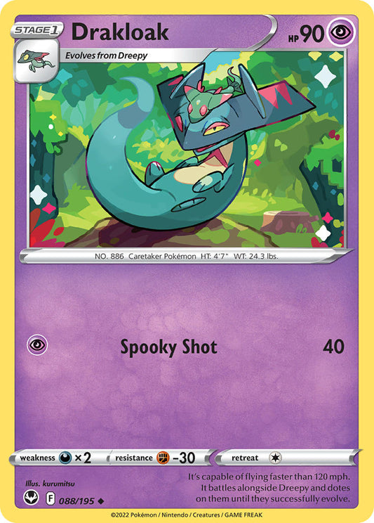 (088/195) Pokemon TCG Silver Tempest Single: Drakloak Reverse Holo Uncommon