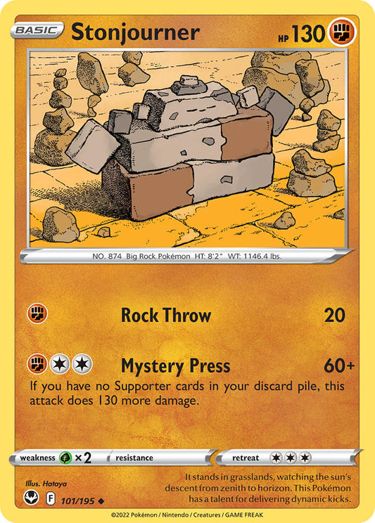 (101/195) Pokemon TCG Silver Tempest Single: Stonjourner  Uncommon