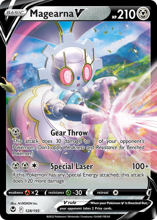 (128/195) Pokemon TCG Silver Tempest Single: Magearna V  Ultra Rare