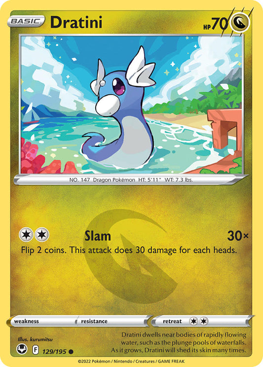 (129/195) Pokemon TCG Silver Tempest Single: Dratini  Common
